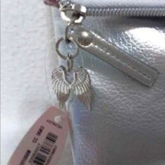 NEW Victoria's Secret Angel Anniversary Fold Over Silver Clutch Bag - Picture 2 of 8
